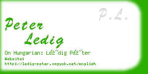 peter ledig business card